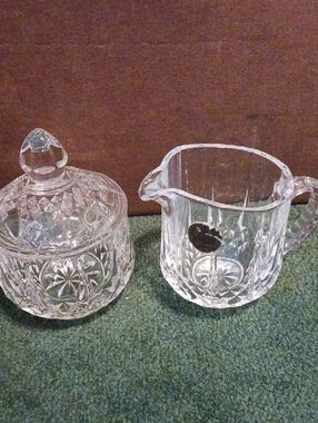 Vintage Crystal Sugar/Creamer Set